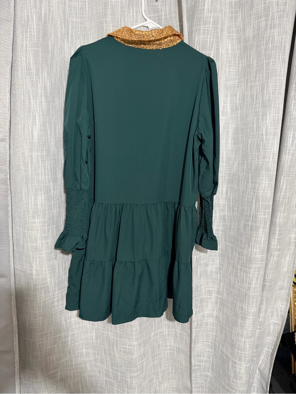 Green Nutcracker Sequin Tunic Dress with Gold Trim Size Adult L NWOT - Picture 3 of 6